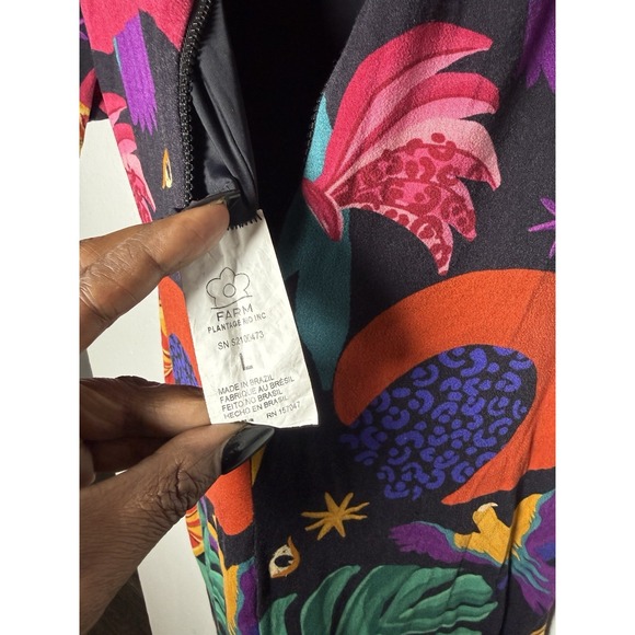 FARM RIO Mystic Jungle Midi Knit Dress Size L Artsy Bohemian - Picture 9 of 12